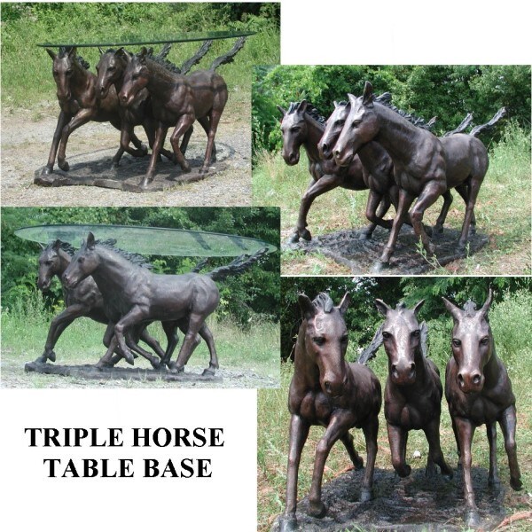 Triple Horse Table Base